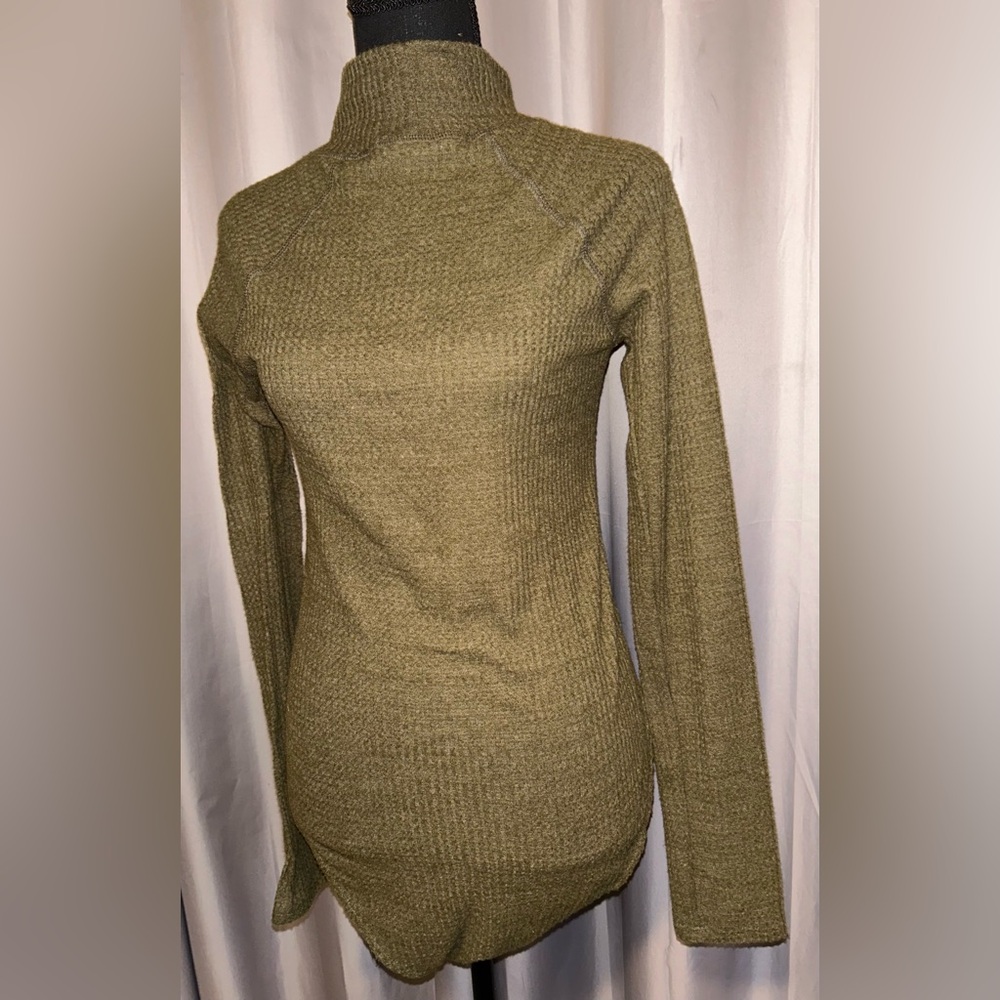 Hem & Thread waffle olive green mockneck bodysuit. New with tag